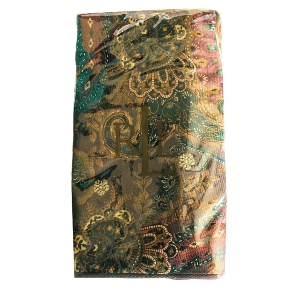 Ralph Lauren Standard Sham RUE DES ARTISTES PAISLEY Brown Gold Green New
